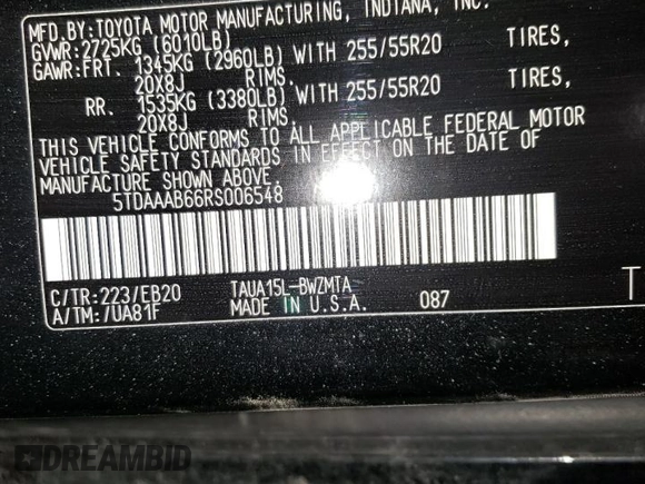 2024 Lexus TX 350 z VIN 5TDAAAB66RS006548, wystawiony jako Copart lot #53326845 z przebiegiem 15 804 mil mil oraz Szkoda całkowita • Salvage title. Historia ofert i sprzedaży dostępna na DreamBid. Obrazek 13.