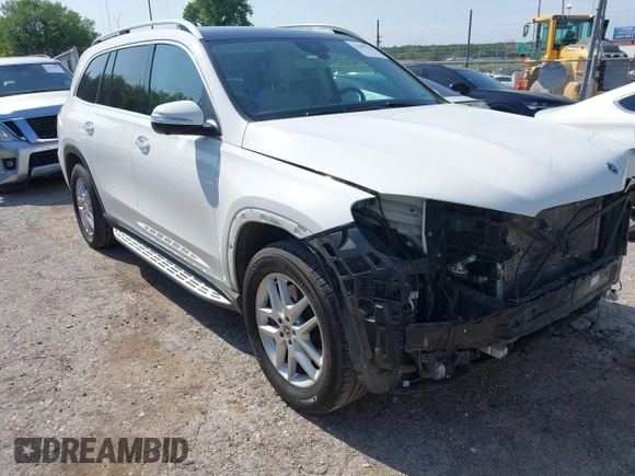2020 Mercedes-Benz GLS 450 with VIN 4JGFF5KE9LA214090, listed as a IAAI auction lot 42487916 with 83,584 mi miles and . Bid and sale history available at DreamBid. Image 1.