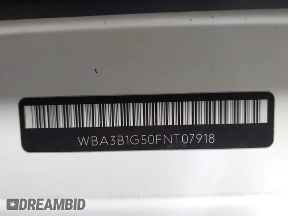 2015 BMW 3 Series 320i с VIN WBA3B1G50FNT07918, выставлен на аукционе IAAI как лот 41876026 с пробегом 83 220 миль миль и . История ставок и продаж доступна на DreamBid. Изображение 18.