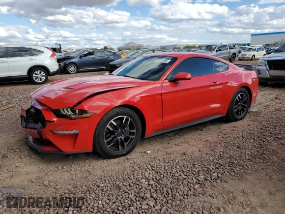 2018 Ford Mustang EcoBoost z VIN 1FA6P8TH3J5172653, wystawiony jako Copart lot #47821565 z przebiegiem 94 947 mil mil oraz Szkoda całkowita • Salvage title. Historia ofert i sprzedaży dostępna na DreamBid. Obrazek 1.