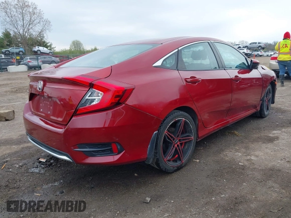 2020 Honda Civic LX with VIN 2HGFC2F69LH541980, listed as a IAAI auction lot 41981609 with 75,458 mi miles and . Bid and sale history available at DreamBid. Image 4.
