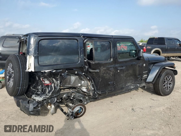 2024 Jeep Wrangler Sahara with VIN 1C4PJXEG8RW262661, listed as a Copart auction lot 55464325 with 561 mi miles and Salvage title. Bid and sale history available at DreamBid. Image 3.