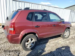 2007 Hyundai Tucson GLS with VIN KM8JM12B57U496876, listed as a Copart auction lot 80195724 with 203,057 mi miles and Clean Title. Bid and sale history available at carsss.com. Image 3.