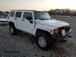 2007 Hummer H3 SUV with VIN 5GTDN13E078177927, listed as a Copart auction lot 75009904 with 127,160 mi miles and Salvage Title. Bid and sale history available at carsss.com. Image 4.