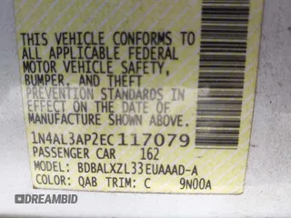2014 Nissan Altima 2.5 with VIN 1N4AL3AP2EC117079, listed as a IAAI auction lot 41935256 with 140,531 mi miles. Bid and sale history available at carsss.com. Image 9.