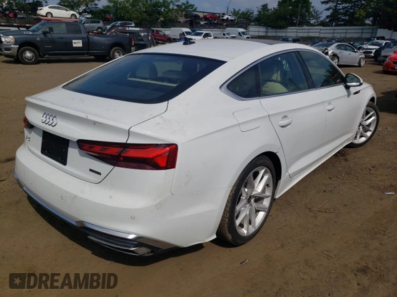 2023 Audi A5 Sportback S line Premium Plus with VIN WAUFACF56PA033193, listed as a Copart auction lot 58097893 with 2,517 mi miles. Bid and sale history available at carsss.com. Image 3.