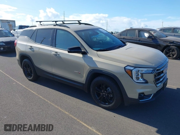 2022 GMC Terrain AT4 with VIN 3GKALYEV9NL259342, listed as a IAAI auction lot 42338407 with 31,590 mi miles and . Bid and sale history available at DreamBid. Image 1.