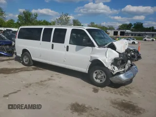 2017 Chevrolet Express Passenger LT with VIN 1GAZGPFGXH1278581, listed as a Copart auction lot 55850165 with Not provided miles and Salvage title. Bid and sale history available at DreamBid. Image 4.