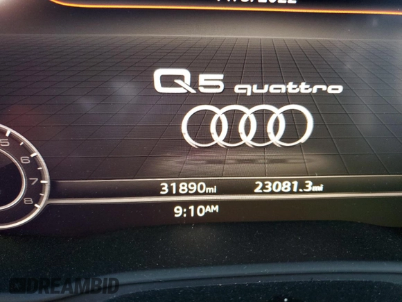2020 Audi Q5 Premium Plus with VIN WA1BNAFY0L2029014, listed as a Copart auction lot 65939012 with 31,890 mi miles. Bid and sale history available at carsss.com. Image 8.