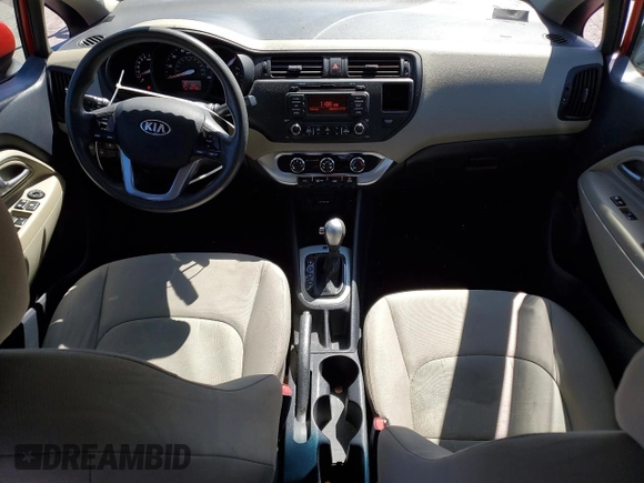 2014 Kia Rio LX with VIN KNADM4A32E6385200, listed as a Copart auction lot 52072335 with 94,790 mi miles and Salvage Title. Bid and sale history available at DreamBid. Image 8.
