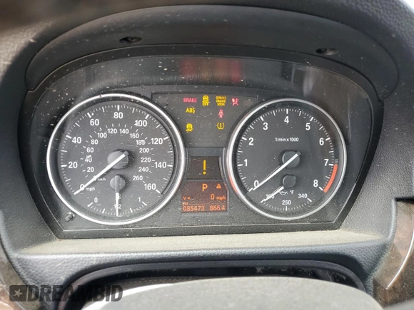 2011 BMW 3 Series 335i xDrive with VIN WBAKF9C54BE620114, listed as a Copart auction lot 56594205 with 85,473 mi miles and Salvage title. Bid and sale history available at DreamBid. Image 9.