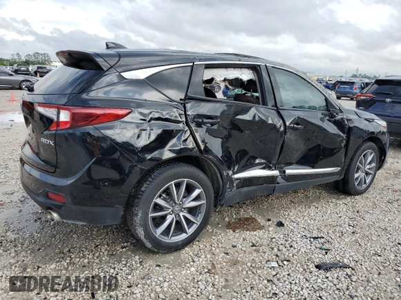 2020 Acura RDX Technology with VIN 5J8TC1H50LL004046, listed as a Copart auction lot 54356915 with 50,218 mi miles and Salvage title. Bid and sale history available at DreamBid. Image 3.