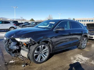 2019 Audi Q8 Prestige with VIN WA1CVAF11KD045541, listed as a Copart auction lot 87643435 with 62,807 mi miles and Salvage Title. Bid and sale history available at carsss.com. Image 1.