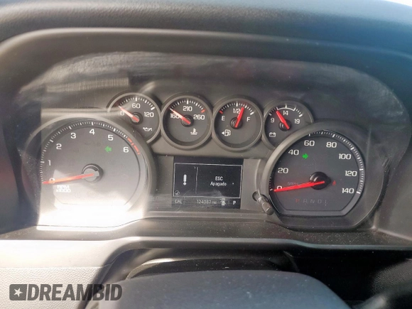 2020 Chevrolet Silverado 1500 Custom with VIN 3GCPWBEF5LG115070, listed as a Copart auction lot 47056915 with 124,087 mi miles and Clean Title. Bid and sale history available at carsss.com. Image 9.