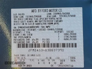 2003 Ford Windstar SEL z VIN 2FMDA53483BB37390, wystawiony jako Copart lot #46044535 z przebiegiem 89 955 mil mil oraz Szkoda całkowita • Salvage title. Historia ofert i sprzedaży dostępna na DreamBid. Obrazek 15.