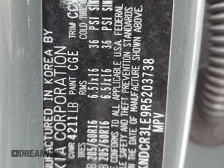 2024 Kia Niro EX Touring with VIN KNDCR3LE9R5203738, listed as a Copart auction lot 47348775 with 8,859 mi miles and Salvage Title. Bid and sale history available at carsss.com. Image 14.