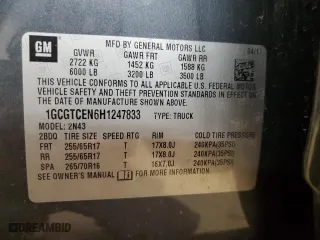 2017 Chevrolet Colorado 4WD LT with VIN 1GCGTCEN6H1247833, listed as a Copart auction lot 46676645 with 212,899 mi miles and Salvage Title. Bid and sale history available at carsss.com. Image 13.