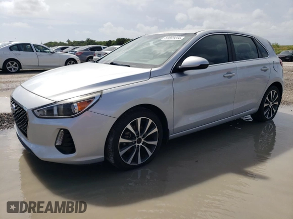 2018 Hyundai Elantra GT with VIN KMHH35LE8JU009971, listed as a Copart auction lot 59569414 with 26,928 mi miles and Salvage Title. Bid and sale history available at carsss.com. Image 1.