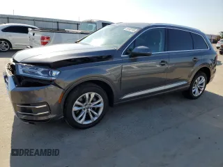 2018 Audi Q7 Premium with VIN WA1AHAF75JD037217, listed as a Copart auction lot 55182155 with 97,954 mi miles and Salvage title. Bid and sale history available at DreamBid. Image 1.