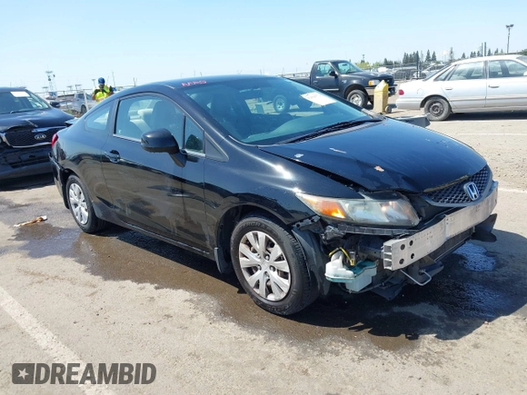 2012 Honda Civic Cpe LX with VIN 2HGFG3B50CH519325, listed as a IAAI auction lot 42084774 with 168,807 mi miles. Bid and sale history available at carsss.com. Image 1.