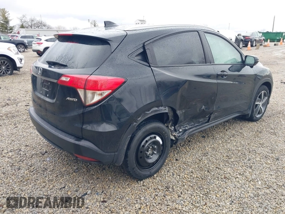 2021 Honda HR-V EX with VIN 3CZRU6H50MM717686, listed as a IAAI auction lot 41735102 with 87,258 mi miles. Bid and sale history available at carsss.com. Image 4.