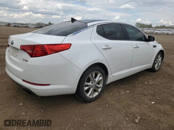 2013 Kia Optima EX with VIN 5XXGN4A78DG124542, listed as a Copart auction lot 59012495 with 167,908 mi miles and Salvage title. Bid and sale history available at DreamBid. Image 3.