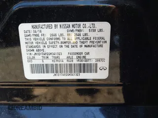 2016 Infiniti Q50 with VIN JN1EV7AR2GM341323, listed as a IAAI auction lot 42132950 with 104,943 mi miles and . Bid and sale history available at DreamBid. Image 9.