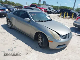 2004 Infiniti G35 Coupe w/Leather with VIN JNKCV54E04M807066, listed as a IAAI auction lot 41844669 with 164,042 mi miles. Bid and sale history available at carsss.com. Image 1.
