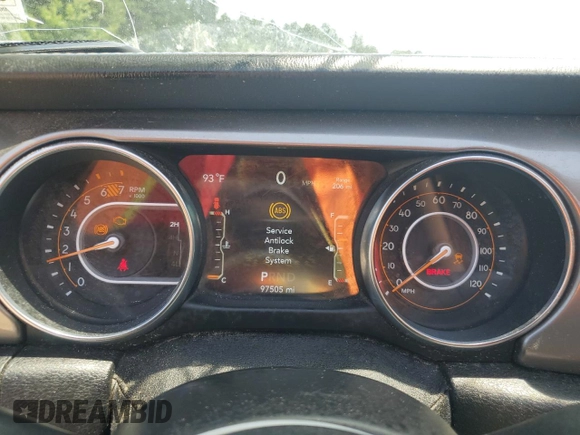 2021 Jeep Wrangler Unlimited Sahara with VIN 1C4HJXENXMW625845, listed as a Copart auction lot 64011475 with 97,505 mi miles and Salvage title. Bid and sale history available at DreamBid. Image 9.