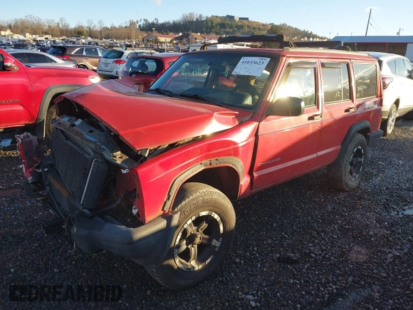 1997 Jeep Cherokee Sport with VIN 1J4FJ68S9VL569350, listed as a IAAI auction lot 41033623 with 299,012 mi miles. Bid and sale history available at carsss.com. Image 2.