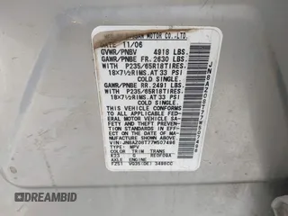 2007 Nissan Murano S z VIN JN8AZ08T77W507496, wystawiony jako IAAI lot #41895004 z przebiegiem 150 820 mil mil oraz . Historia ofert i sprzedaży dostępna na DreamBid. Obrazek 9.