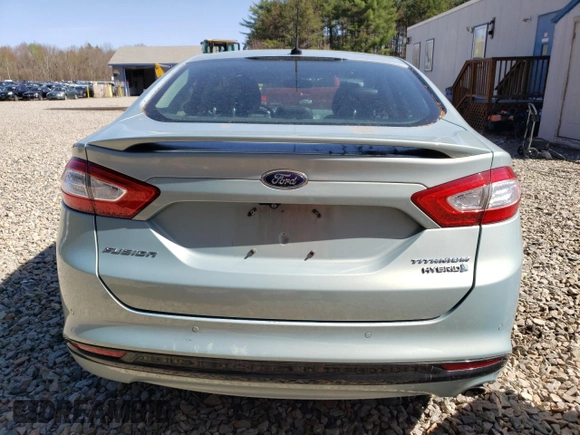 2013 Ford Fusion Titanium Hybrid with VIN 3FA6P0RU4DR354238, listed as a Copart auction lot 55414345 with 206,421 mi miles and Clean Title. Bid and sale history available at carsss.com. Image 6.