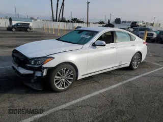 2017 Genesis G80 3.8L with VIN KMHGN4JE3HU196064, listed as a Copart auction lot 43457495 with 45,171 mi miles and Salvage Title. Bid and sale history available at carsss.com. Image 1.