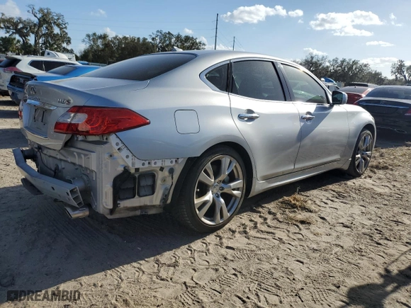 2012 Infiniti M37 with VIN JN1BY1AP7CM332861, listed as a Copart auction lot 74978954 with 72,917 mi miles and Non Repairable. Bid and sale history available at carsss.com. Image 3.