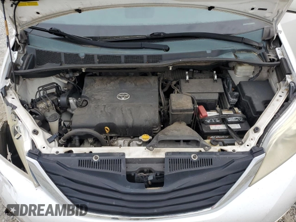 2012 Toyota Sienna LE AAS with VIN 5TDKK3DC8CS265274, listed as a Copart auction lot 54058245 with 175,063 mi miles and Salvage title. Bid and sale history available at DreamBid. Image 12.