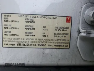 2014 Tesla Model S 60 с VIN 5YJSA1H19EFP52457, выставлен на аукционе Copart как лот 59589905 с пробегом 167 662 миль миль и Списание • Salvage title. История ставок и продаж доступна на DreamBid. Изображение 13.