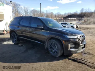 2022 Chevrolet Traverse RS with VIN 1GNEVJKW3NJ130281, listed as a Copart auction lot 46628905 with 33,335 mi miles and Salvage Title. Bid and sale history available at carsss.com. Image 4.