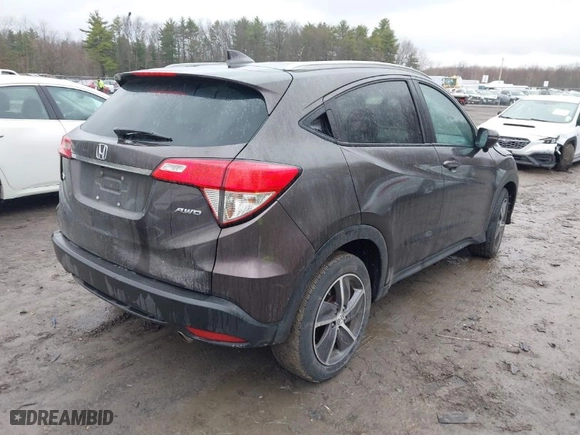 2021 Honda HR-V EX with VIN 3CZRU6H57MM725655, listed as a IAAI auction lot 41946664 with 26,142 mi miles. Bid and sale history available at carsss.com. Image 4.