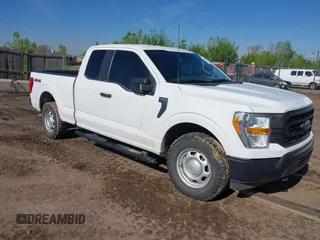 2021 Ford F-150 XL with VIN 1FTFX1E59MFC09787, listed as a IAAI auction lot 42162828 with 96,215 mi miles and . Bid and sale history available at DreamBid. Image 1.