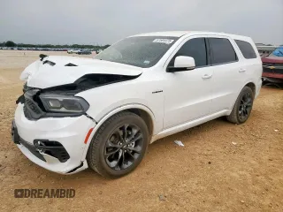 2022 Dodge Durango R/T Plus with VIN 1C4SDJCT4NC228985, listed as a Copart auction lot 57584475 with 70,609 mi miles and Salvage title. Bid and sale history available at DreamBid. Image 1.