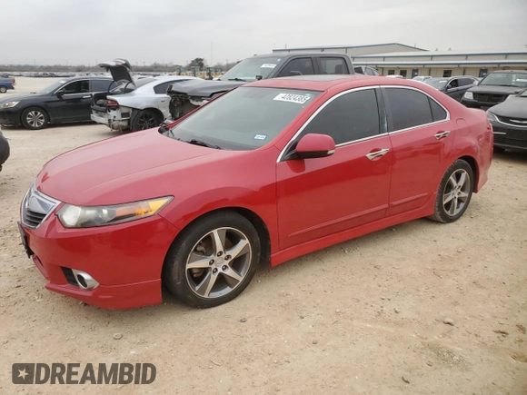 2014 Acura TSX Special Edition with VIN JH4CU2F80EC005892, listed as a Copart auction lot 42824385 with 70,299 mi miles and Salvage title. Bid and sale history available at DreamBid. Image 1.