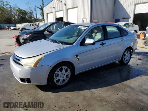 2008 Ford Focus SE with VIN 1FAHP35N08W214389, listed as a Copart auction lot 49885965 with 143,268 mi miles and Salvage Title. Bid and sale history available at DreamBid. Image 1.