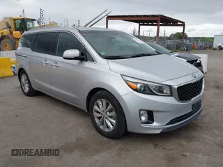 2016 Kia Sedona EX with VIN KNDMC5C13G6100420, listed as a IAAI auction lot 41785604 with 142,677 mi miles. Bid and sale history available at carsss.com. Image 1.