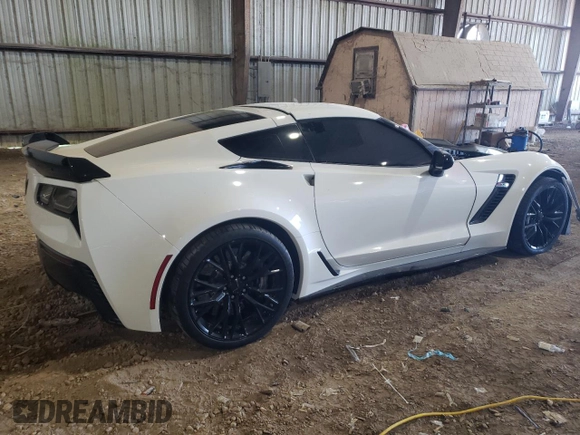 2017 Chevrolet Corvette Z06 1LZ with VIN 1G1YP2D62H5603161, listed as a Copart auction lot 81740534 with 26,922 mi miles and Salvage Title. Bid and sale history available at carsss.com. Image 3.