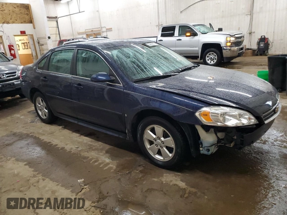 2009 Chevrolet Impala LT with VIN 2G1WT57KX91150682, listed as a Copart auction lot 54926875 with 95,362 mi miles and Salvage Title. Bid and sale history available at DreamBid. Image 4.