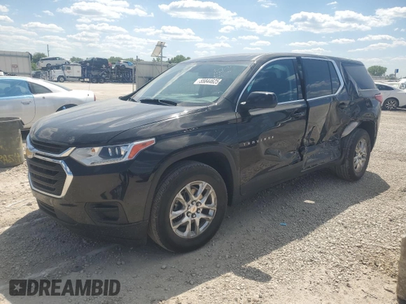 2021 Chevrolet Traverse LS with VIN 1GNERFKW6MJ139072, listed as a Copart auction lot 55844625 with 88,993 mi miles and Salvage title. Bid and sale history available at DreamBid. Image 1.