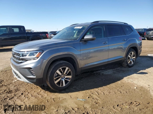 2022 Volkswagen Atlas SE with VIN 1V2DP2CA6NC533553, listed as a Copart auction lot 44554525 with 23,004 mi miles and Salvage title. Bid and sale history available at DreamBid. Image 1.