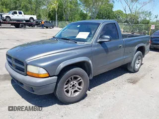 2003 Dodge Dakota with VIN 1D7FL16X53S361797, listed as a IAAI auction lot 42056555 with 243,771 mi miles and . Bid and sale history available at carsss.com. Image 2.