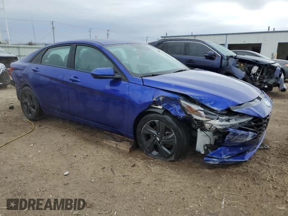 2022 Hyundai Elantra SEL with VIN KMHLM4AG4NU321006, listed as a Copart auction lot 50836235 with 45,307 mi miles and Salvage Title. Bid and sale history available at DreamBid. Image 4.