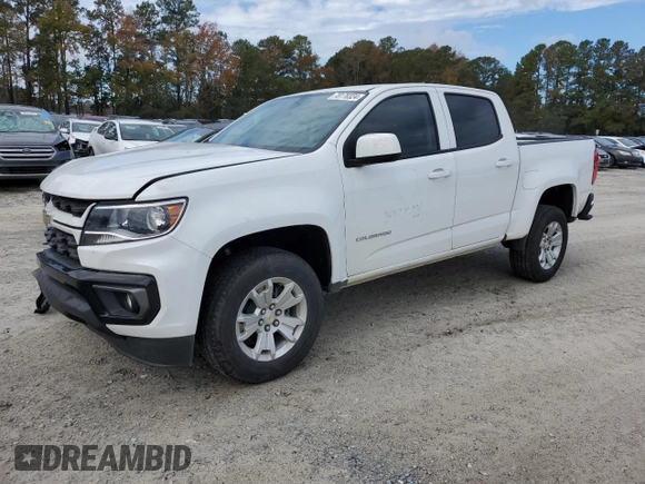2022 Chevrolet Colorado 2WD LT with VIN 1GCGSCEA8N1312905, listed as a Copart auction lot 78178324 with 24,093 mi miles and Salvage title. Bid and sale history available at DreamBid. Image 1.